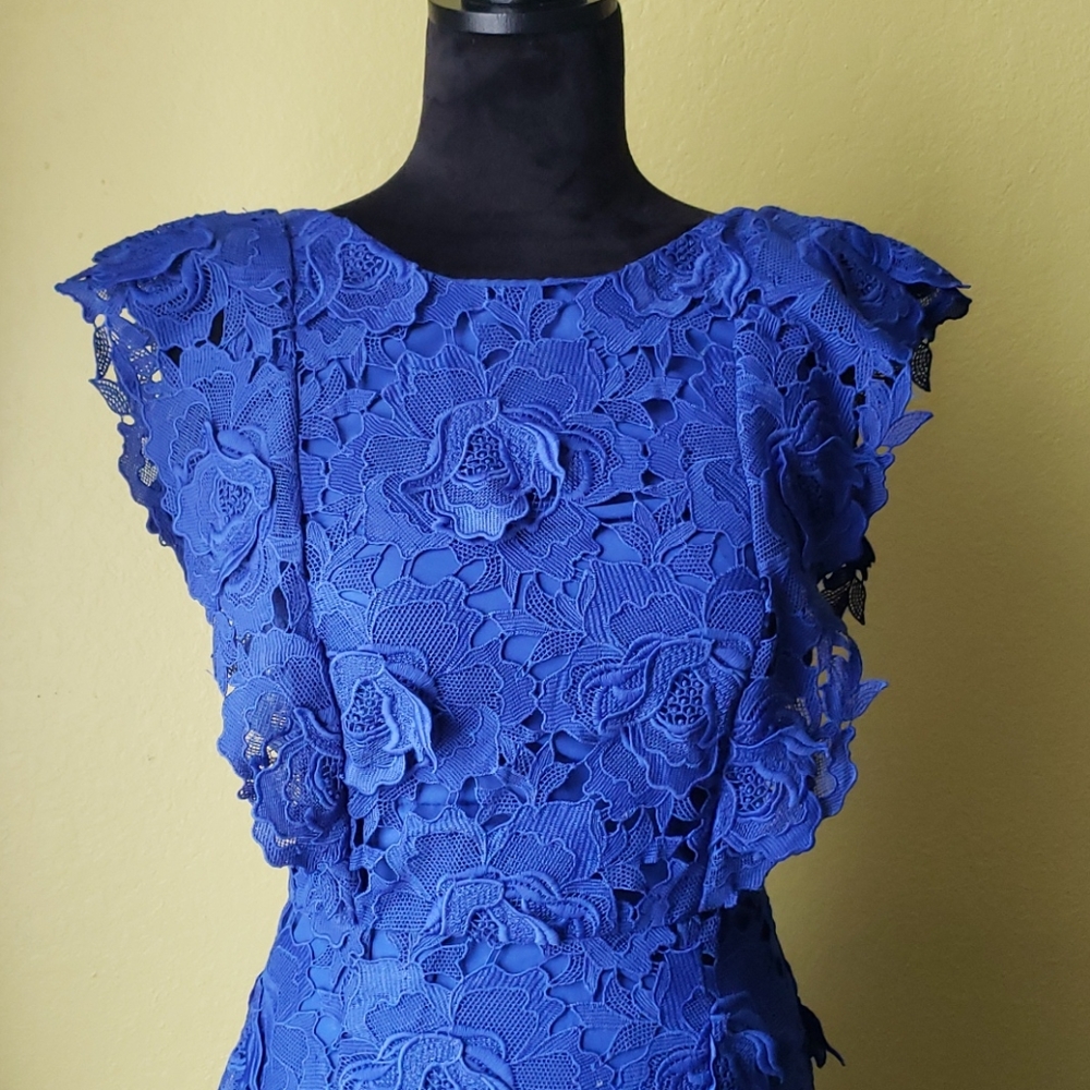 TopShop Royal Blue Floral Dress